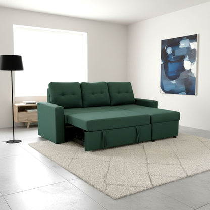 Convertible L Shaped Sectional Sleeper Sofa Bed, Saving Pull Out Couch