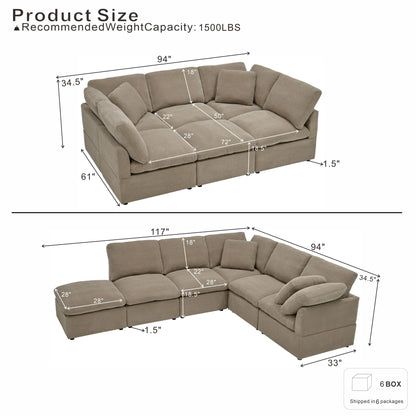 Modular Cloud Sofa, Freely Configurable Corner
