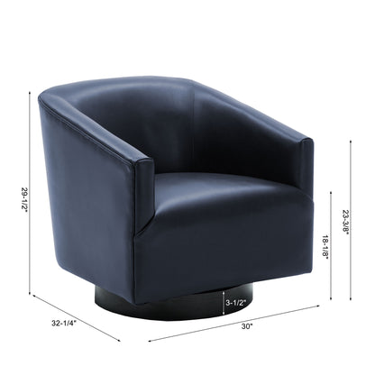 Garland - Upholstered Swivel Chair - Blue
