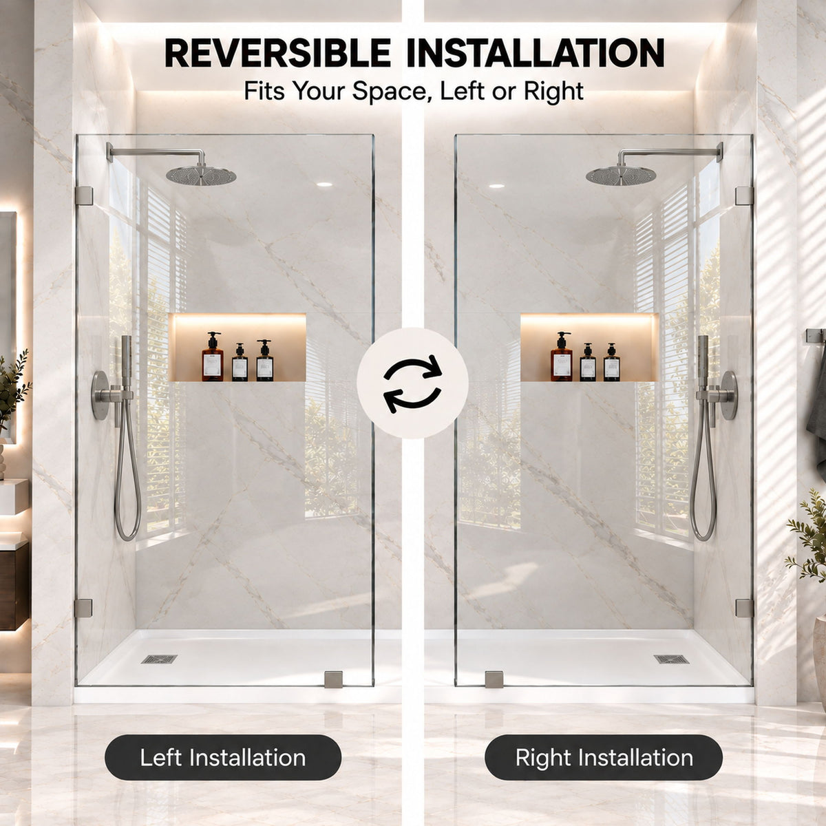 Frameless Walk-In Shower Glass Panel