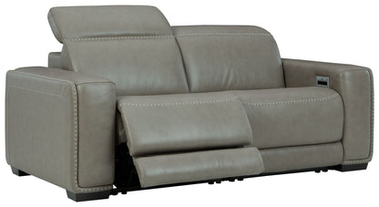 Correze - 2-Piece Power Reclining Sectional - Gray