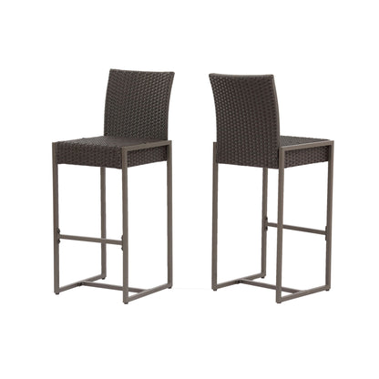 Outdoor Barstool With Hand Crafted Details (Set of 2)