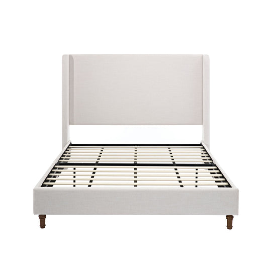 Harper - Tall Headboard Upholstered Bed / High Headboard / Elegant Simplicity / No Box Spring Needed