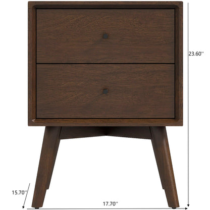 Caroline - Mid-Century Modern Style Night Stand 2 Drawer