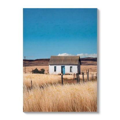 House, Barn Picture Wall Art For Home Decor - Natural / Blue