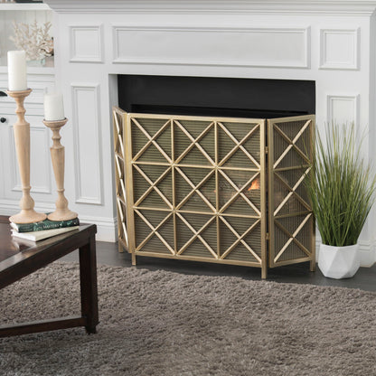 Margaret - 3 Panel Fireplace Screen Iron