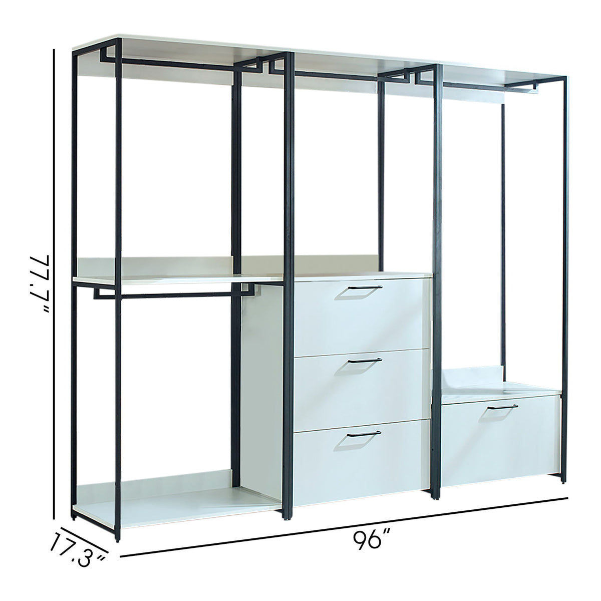 Fiona - Freestanding, Walk-In Closet System - White