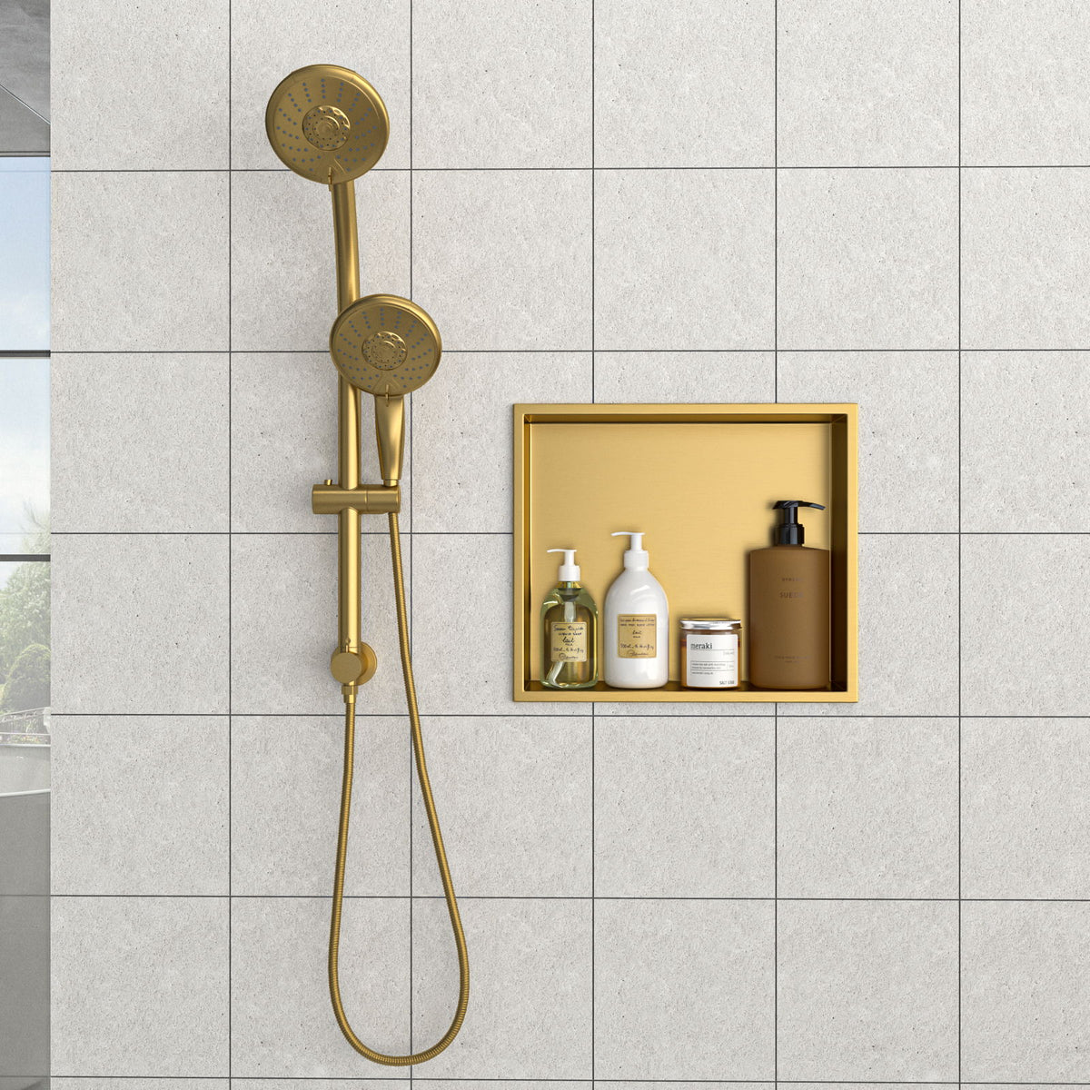Stainless Steel Shower Niche With Seamless Design For Bathroom Storage