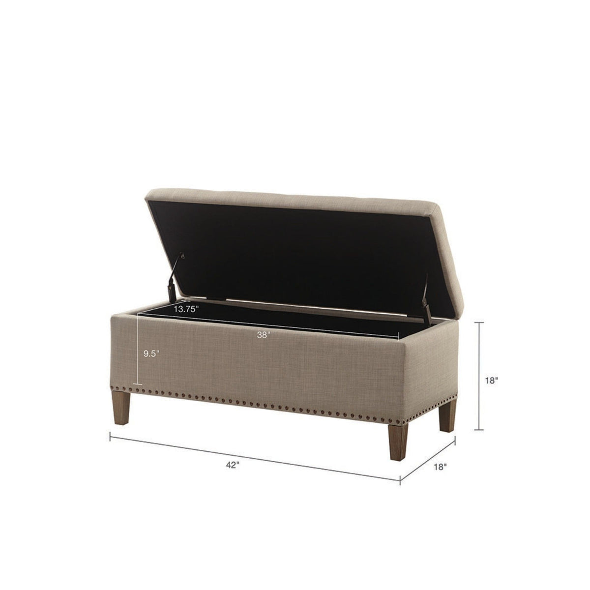 Modern Tufted Top Soft Close Storage Bench