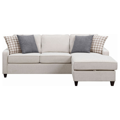 Isla - L-Shaped Sectional Sofa With Pillows - Beige
