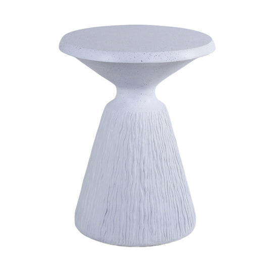 Outdoor End Table, Round Garden Stool - Aqua Gray