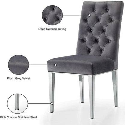 Modern Upholstered Tufted Dining Chair (Set of 2)