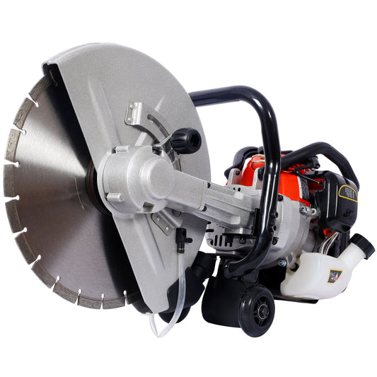 Industrial 52Cc 2 Stroke Gas Powered Concrete Cut Off Saw With Blade Steel - Red