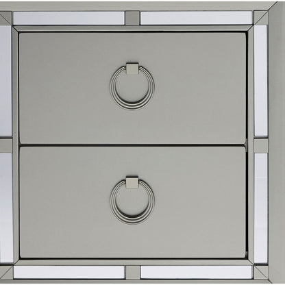 Chloe - Nightstand - Silver / Gray