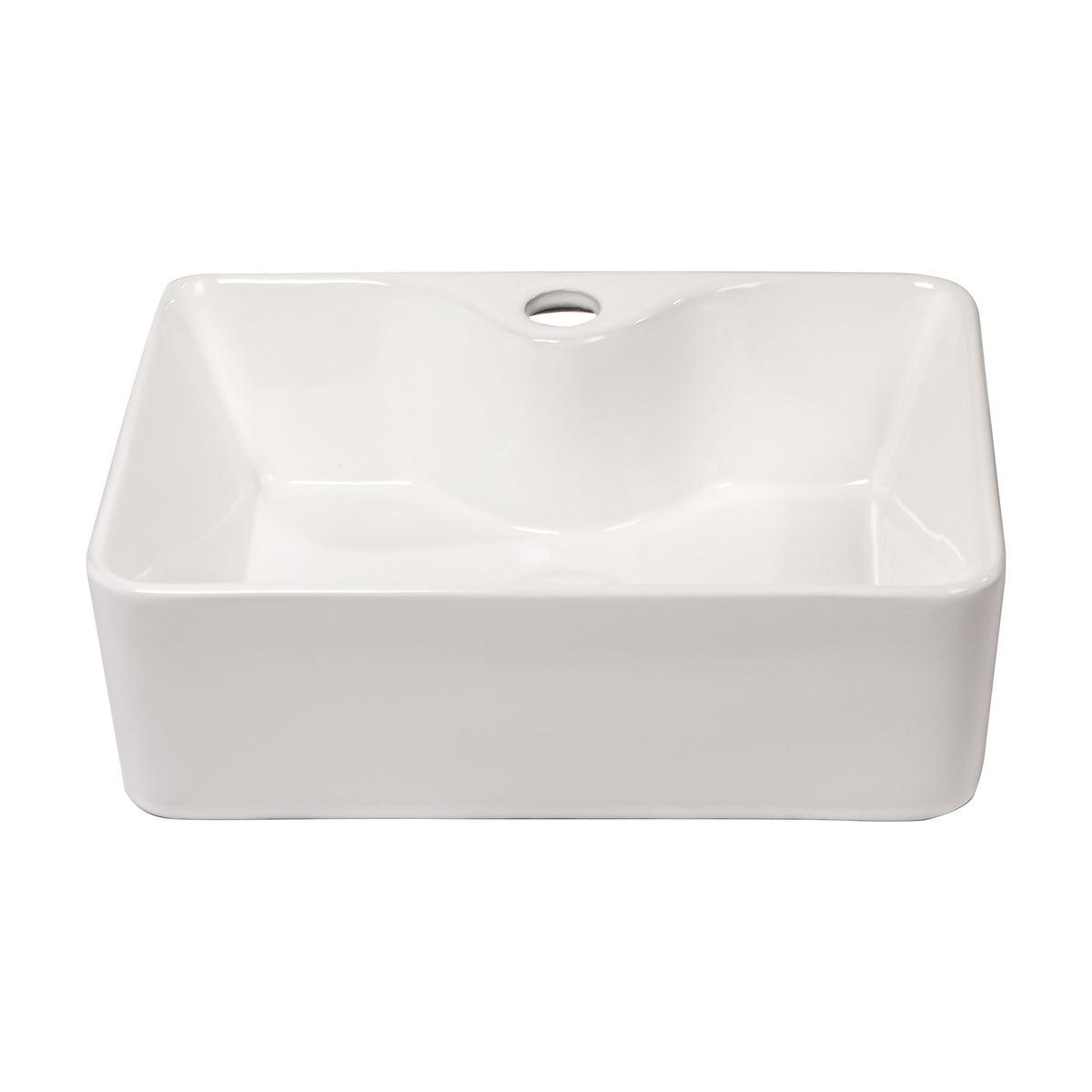 Modern Ceramic Rectangular Vessel Bathroom Sink With Sleek Design