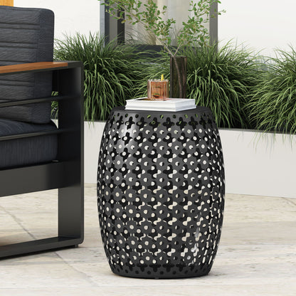 Metal End Table Large - Black
