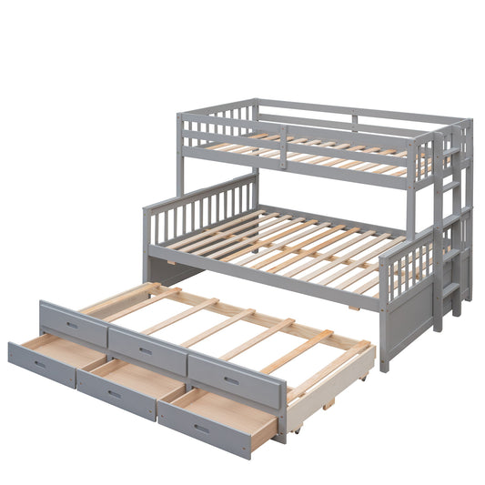 Bunk Bed With Twin Size Trundle And Drawers