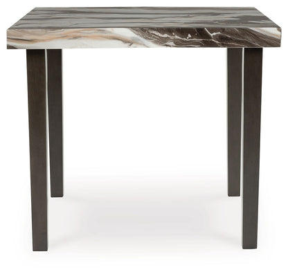 Jeshina - Square Dining Room Counter Table - Dark Brown / Beige