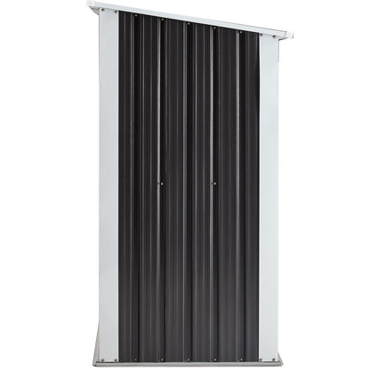 Log Storage Shed, Log Holder With Roof, Log Storage Shed, Firewood Rack For Backyard Garden Patio Porch, Anthracite Galvanized Steel - Dark Gray