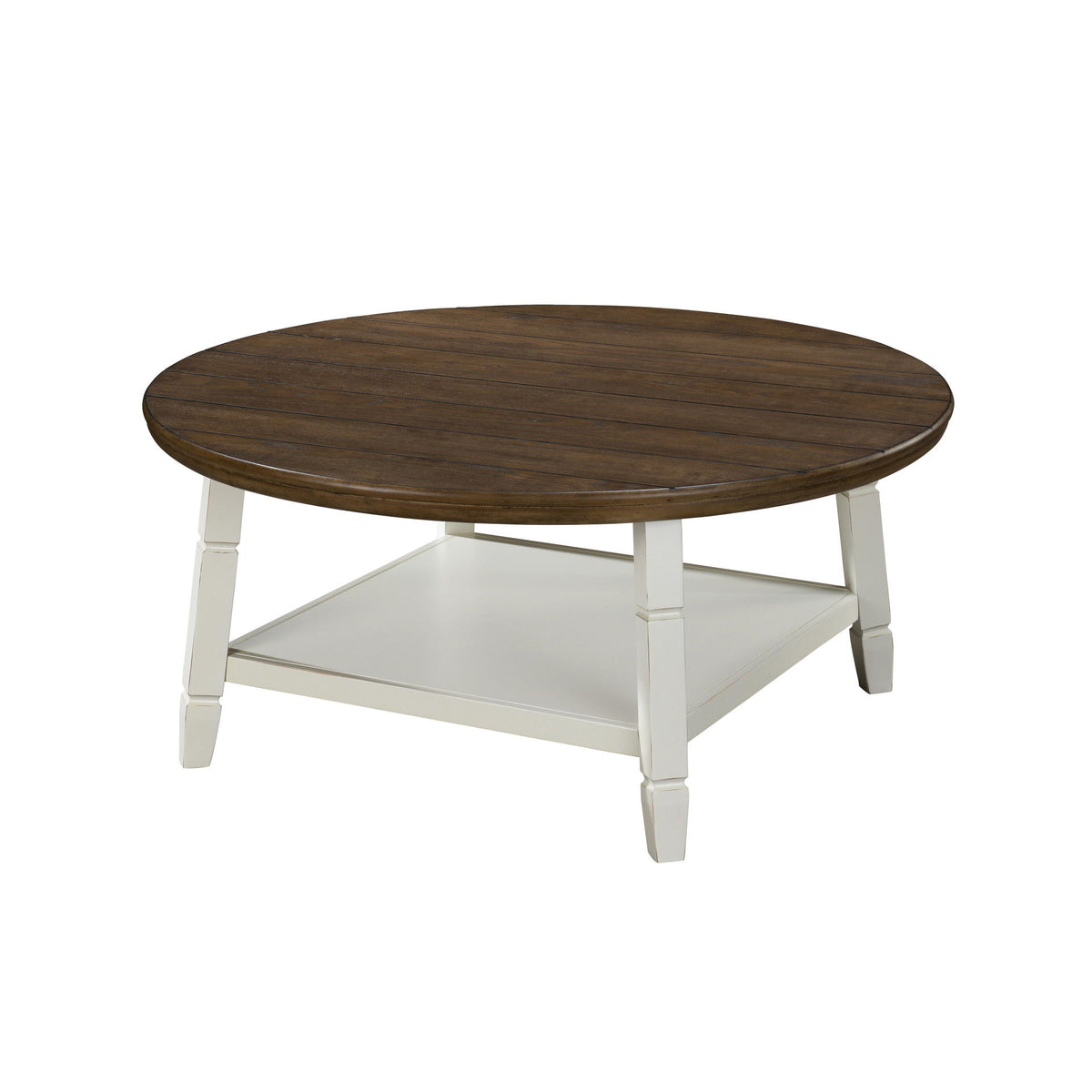 Flaherty - 3 Piece Occasional Set (1 Coffee & 2 End Tables) - Brown / White
