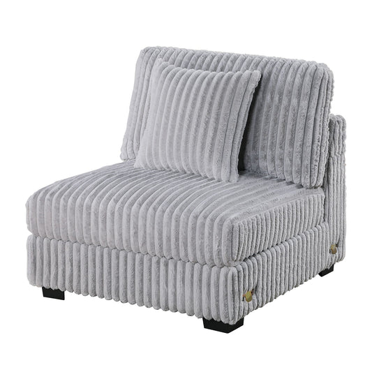 Armless Chair With Pillow, Living Room Furniture