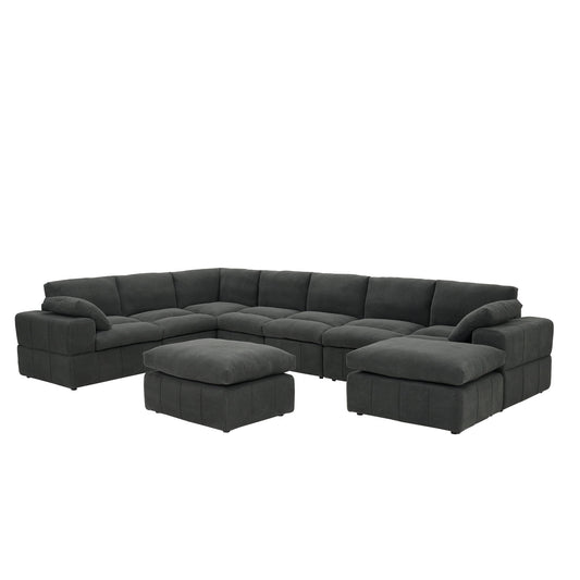 Sectional, Large Arms, Toss Pillows Included