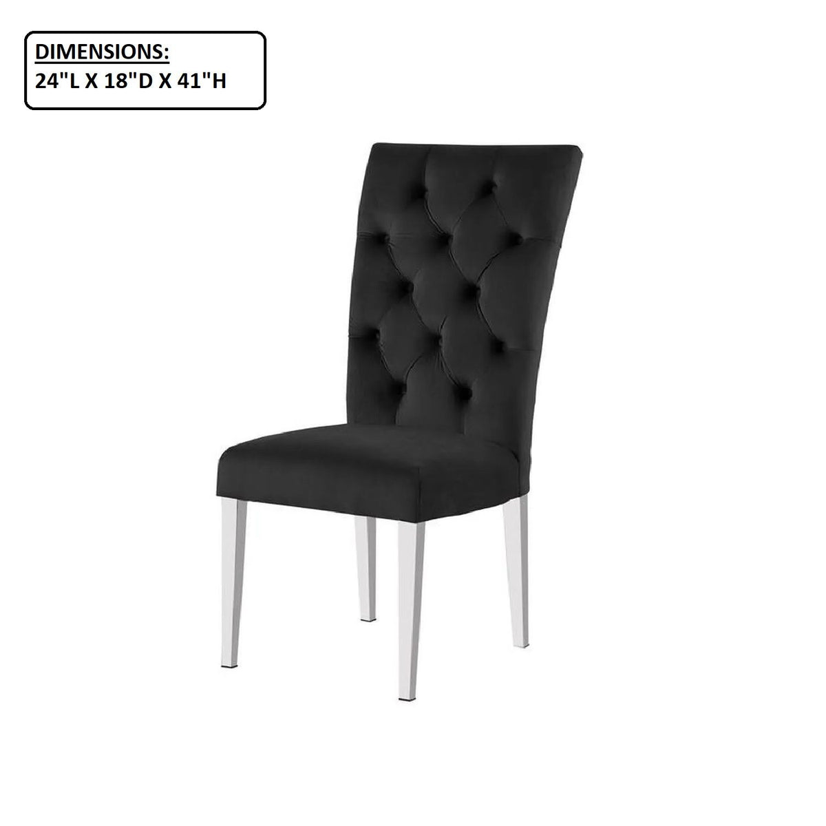 Modern Upholstered Tufted Dining Chair (Set of 2)