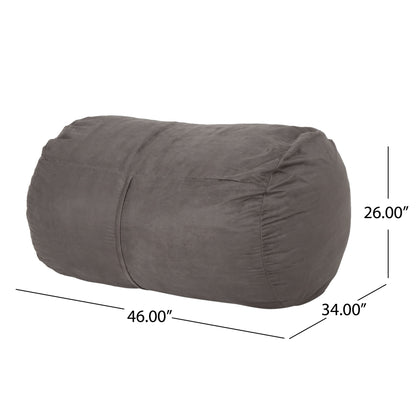 Michael - Modern Cylindrical Suede Bean Bag Chair