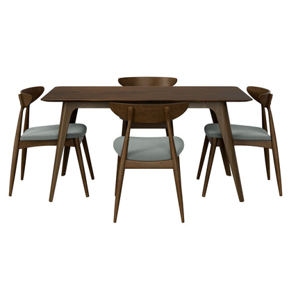 5 Piece Dining Set With Ergonomic Chairs