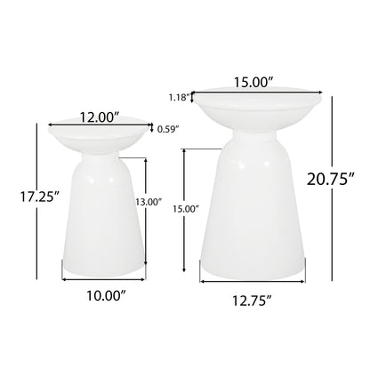 Serenita - Outdoor Side Tables With Flared Design (Set of 2)