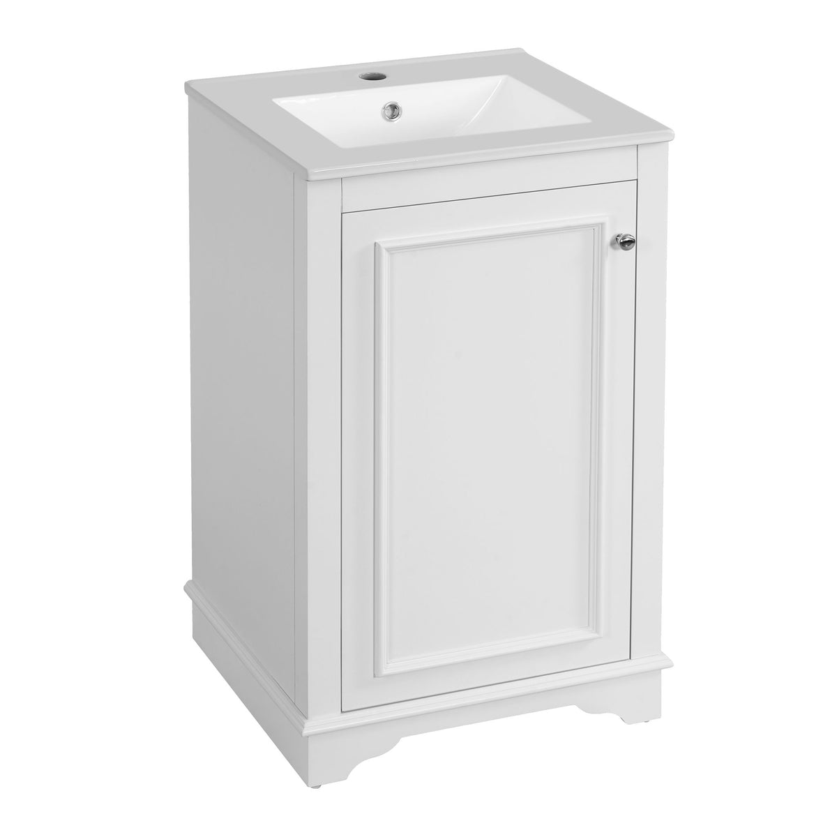 Bathroom Vanity With Sink, Freestanding Single Cabinet Set, Soft Close Door, Adjustable Shelf