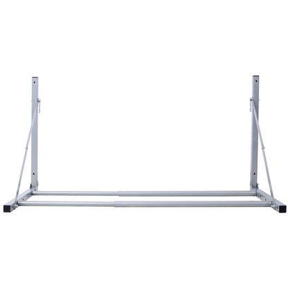 Wall-Mounted Folding Tire Storage, 30.5 To 50.5" Wide, Supports 300 Pounds - Gray