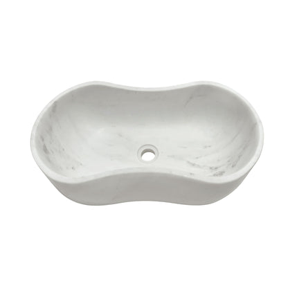 Bathroom Vessel Sink With Wavy Design