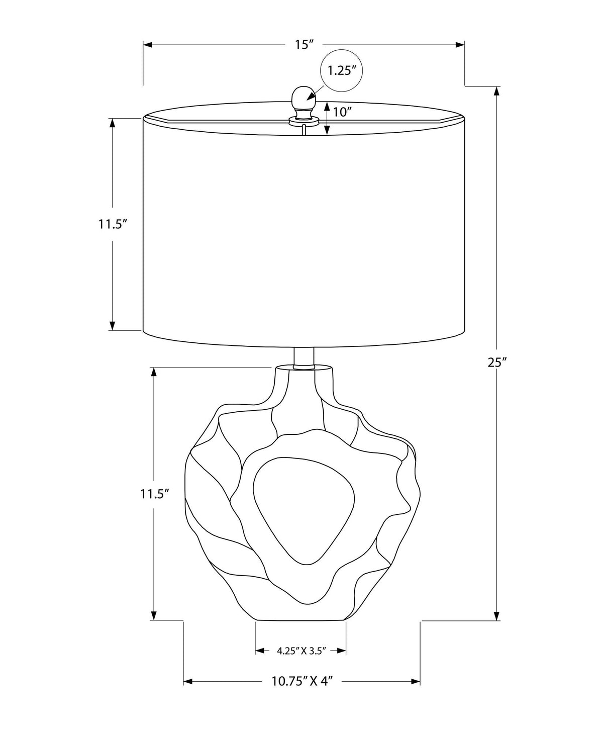 Lighting, Table Lamp, Modern - Cream