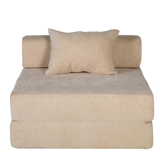 Convertible Floor Sofa Bed With Fixed Shape Frame For Living Room
