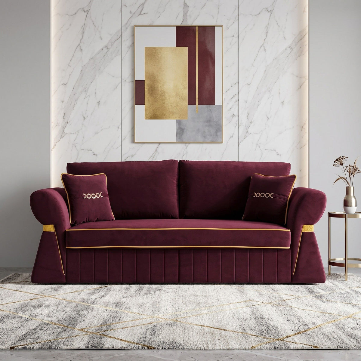 3 Seater Sofa & Pocket Coils And Foam Cushion