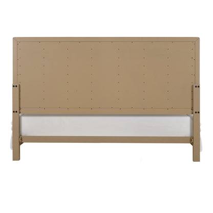 Panel Bed Frame With Unique Headboard And Included Slats
