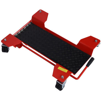 Metal Motorcycle Center Stand Move Dolly For Easy Bike Moving - Red
