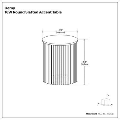 Demy - Metal Accent Table - White Marble / Black