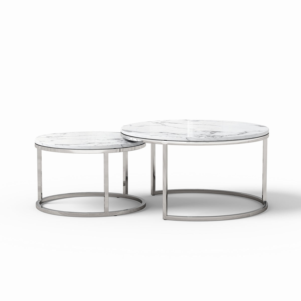 2 Piece Nesting Coffee Table Set For Living Room