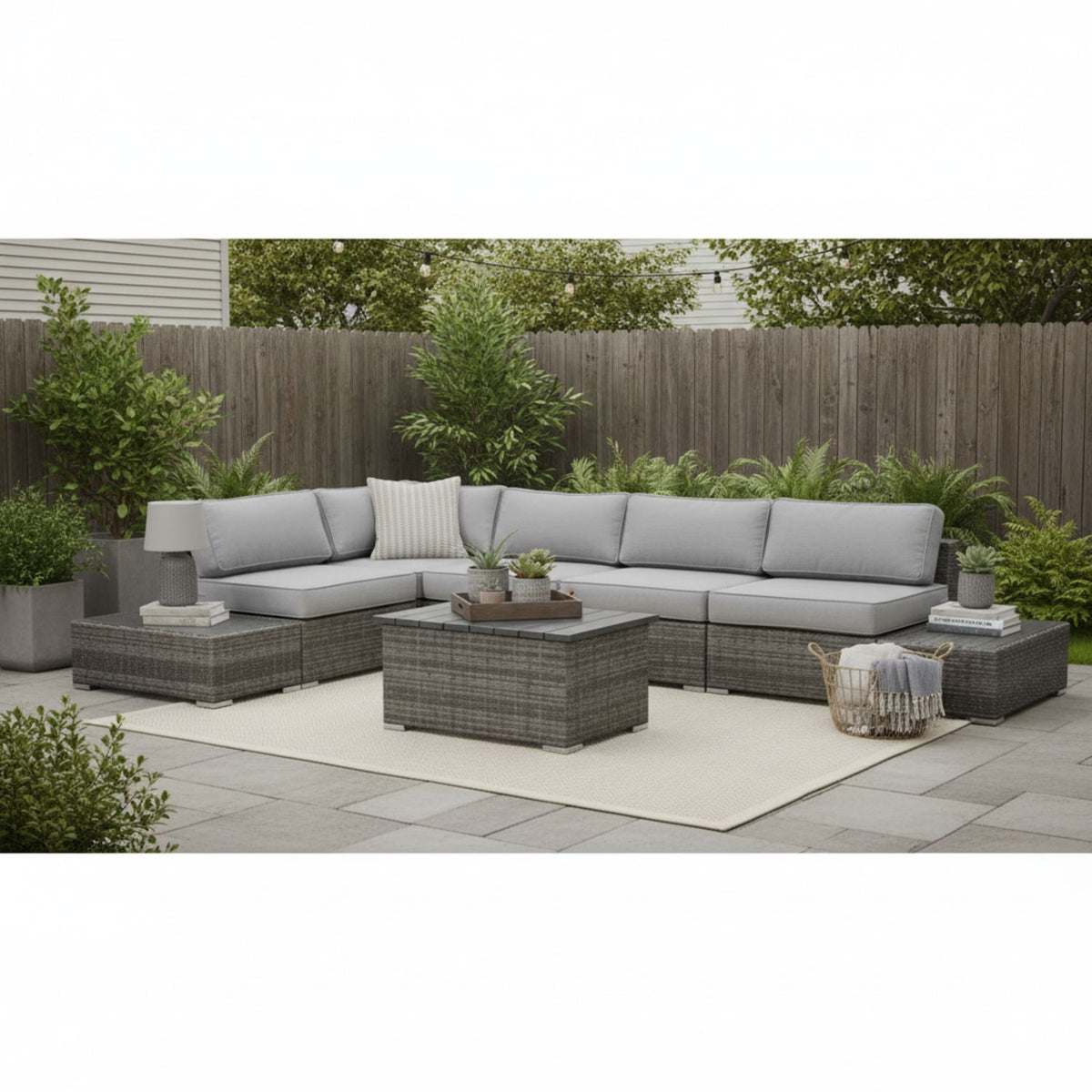 Stylish Entertainment Sectional Set, Outdoor Living