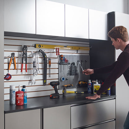Nova Series - Garage Cabinet Set B With Soft Closing Mechanism - Dark Gray