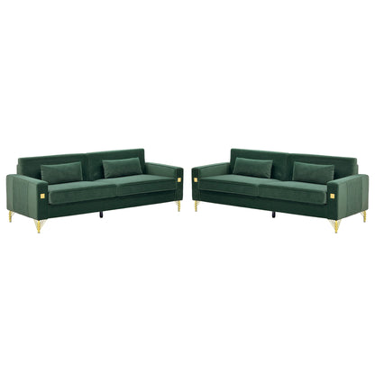 2 Pieces Sofa Sofa Set With Removable Cushions For Home Apartment