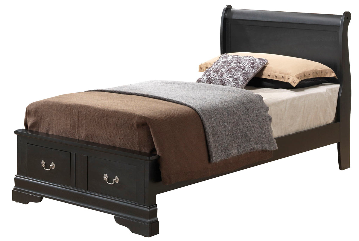 Upholstered Panel Sleigh Bed Design