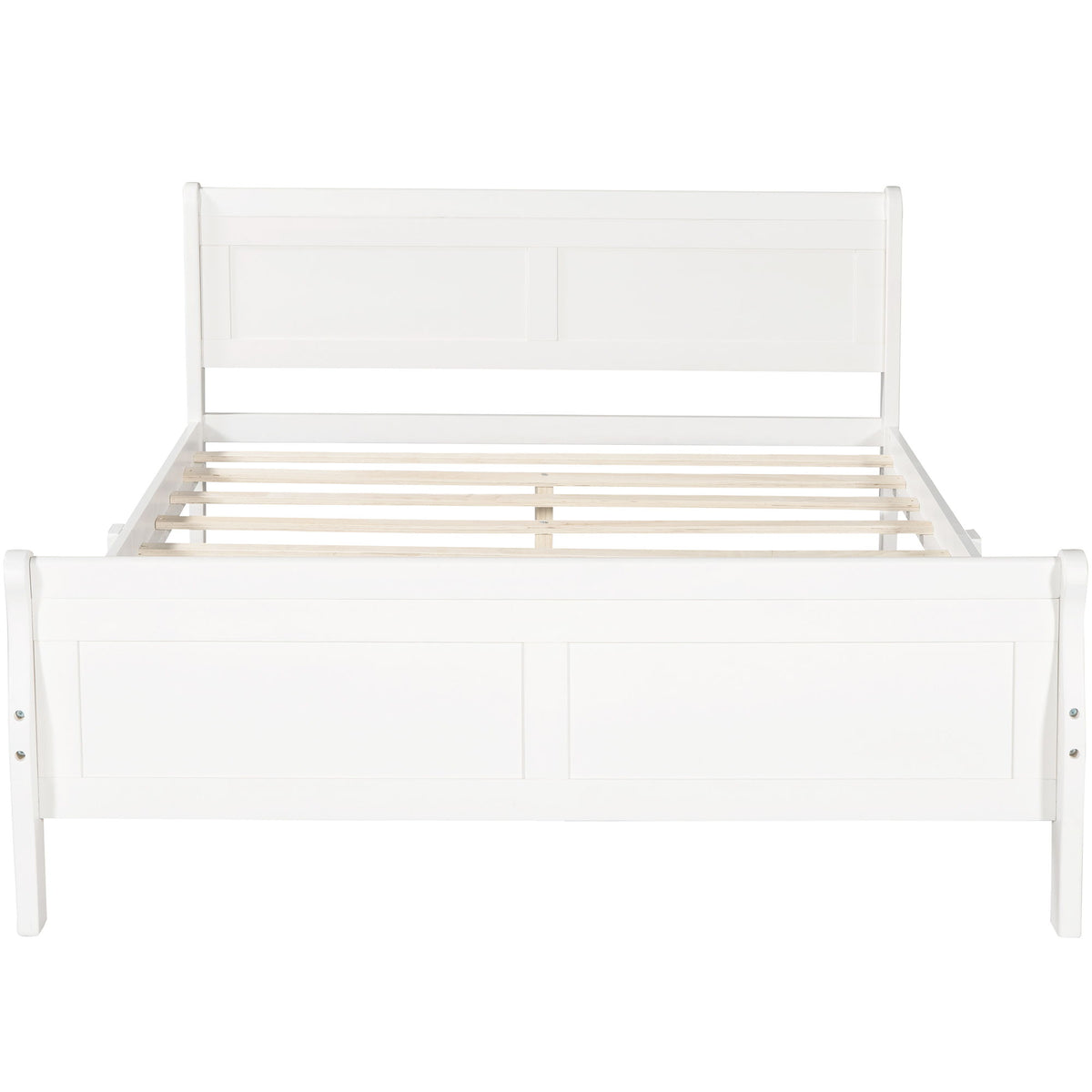 Platform Bed Frame Mattress Foundation Sleigh Bed With Headboard / Footboard / Wood Slat Suppor
