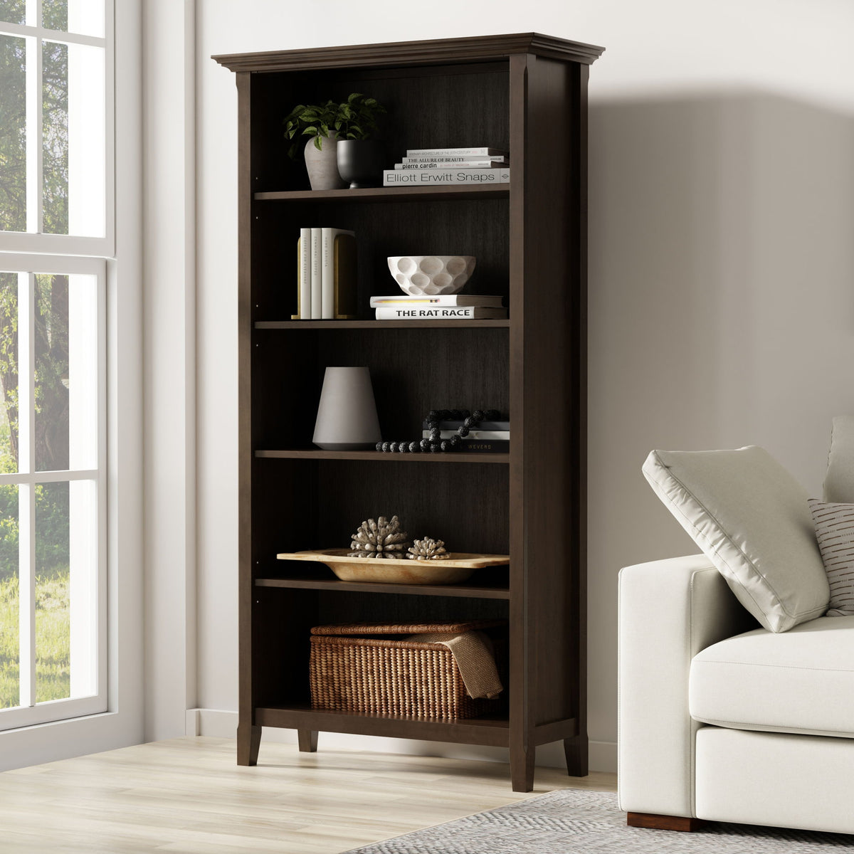 Amherst - 5 Shelf Bookcase, Handcrafted