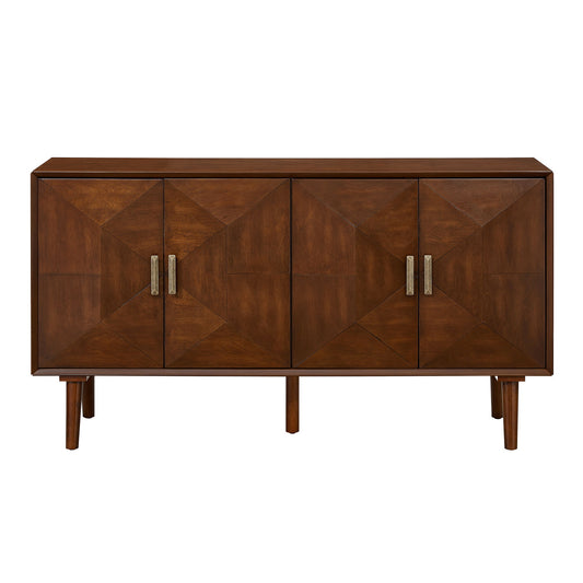 Sideboard Buffet Cabinet, Storage Credenza For Living Room - Walnut