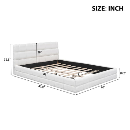 Upholstered Platform Bed With Headboard