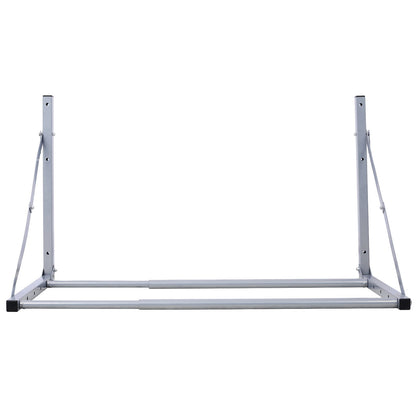 Wall-Mounted Folding Tire Storage, 30.5 To 50.5" Wide, Supports 300 Pounds - Gray