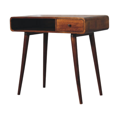 Curved Writing Desk - Chestnut
